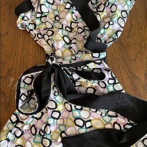 BCBG sleeveless silk blouse.